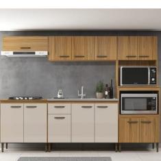 Imagem de Cozinha Compacta 5 Peças Berlim Ipê/Cristalo
