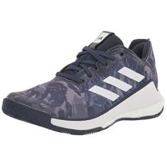 Imagem de adidas Tênis feminino Crazyflight Indoor Court, Equipe azul marinho/branco/branco, 38