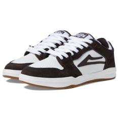 Imagem de Lakai Telford Tênis masculino de cano baixo clássico de cano baixo, Chocolate/Camurça branca, 36