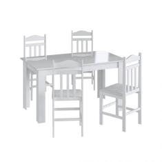 Imagem de Conjunto Mesa Cozinha Com 4 Cadeiras  Móveis Canção