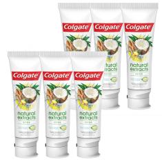Imagem de Kit Creme Dental Colgate Natural Extracts Detox 90g com 6 unidades