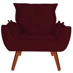 Imagem de Poltrona Opala Suede Bordo
