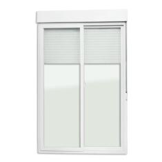 Imagem de Porta de PVC Integrada de Correr 230x120cm Com 2 vidros lisos temperados ITEC Brimak Branco