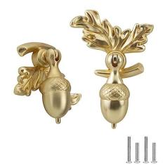 Imagem de Sutfmwe Puxadores de armário Acorn - Puxadores de gaveta modernos minimalistas bolotas esquilos para cômoda armário quarto móveis puxador puxador de furo único hardware acessórios decorativos pacote