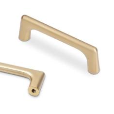 Imagem de BUKOBYHE Pacote com 10 puxadores de armário de 3 polegadas (76 mm) puxadores de armário de cozinha bronze champanhe puxadores de gaveta ferragens de armário sólidas