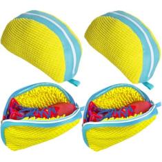 Imagem de Bolsa de lavagem de sapatos para máquina de lavar, bolsa de roupa de tênis para sapatos, bolsa de roupa reutilizável para lavadora e secadora, fibras fofas mantêm limpeza envolvente de 360° para todos