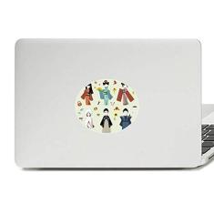 Imagem de Adesivo de laptop tradicional japonês com emblema de vinil para meninas locais