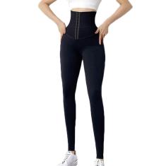 Imagem de SIZHINAI Calça feminina ajustável de cintura alta para ioga, calça esportiva, cintura superalta, controle de barriga