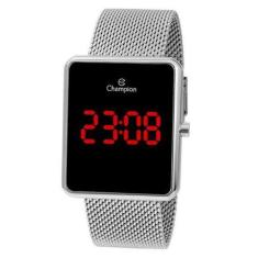 Imagem de Relógio Champion Feminino Digital Quadrado Prata CH40080T