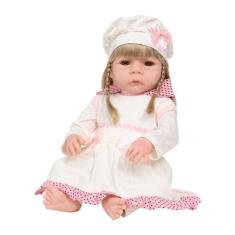 Imagem de Boneca Bebe Reborn Loira Cabelo Longo 100% Silicone - Cegonha Reborn D