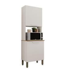 Imagem de Armário De Cozinha Mdp 2 Portas Com Pés Branco