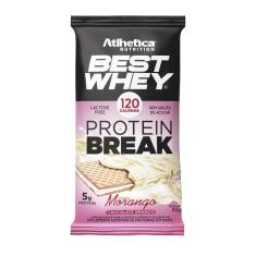 Imagem de Barra de Proteína Best Whey Atlhetica Nutrition Protein Break Morango Chocolate Branco 25g 25g