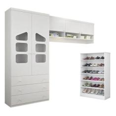 Imagem de Guarda Roupa Roupeiro 2 Portas Módulo E Armário Ludi 100% Mdf + Sapate