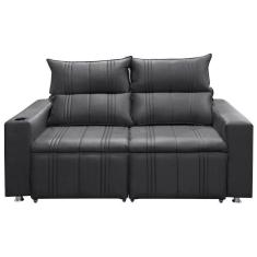 Imagem de Sofá Retrátil e Reclinável 2 Lugares Madri 1.60M Suede Cinza Speciale Home