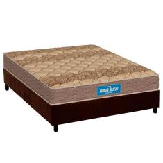 Imagem de Conjunto Box Viúva: Colchão Anatômico Probel D33 Firmepedic Guarda Costas PróIntense Brown + Base CRC Suede Brown (128x188)