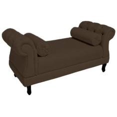 Imagem de Recamier Namoradeira Istambul Para Quarto Closet 140 Cm Corano Marrom