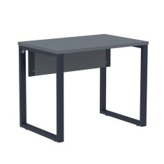 Imagem de Mesa Escritório P25 TUB Pandin 90 cm (Larg) Tampo MDP Grafito Pé Aço Tubular Azul Del Rey