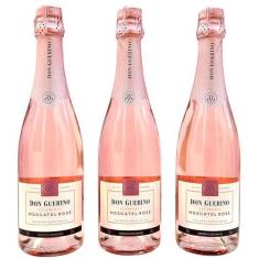 Imagem de Espumante Don Guerino Brut Rosé Moscatel | Kit Com 3 Garrafas | Oferta