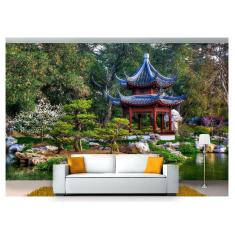 Imagem de Papel De Parede Lago Templo Japão Jardim 3D  Nlk133