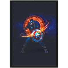 Imagem de Quadro Decorativo Capitão América Super Heróis Nerd Geek Decorações Co