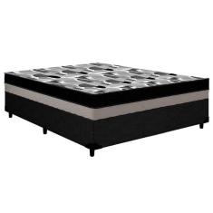 Imagem de Cama Box Viúva: Colchão Anatômico D33-ep Iso 100 Double + Base Crc Courano Black(128x188x20)
