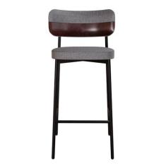 Imagem de Banqueta Alloa Fixa com 4 Pés 50 X 44,7 X 163,5cm com 1 Unidade Cinza/Café/Preto Epoxi