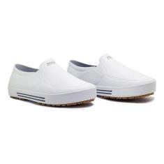 Imagem de Tenis Iate Moov Impermeavel Branco Sola Borracha N42 Steelflex