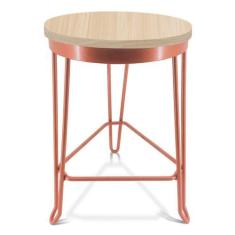 Imagem de Banqueta Banco Baixo Guatemala Estilo Industrial - Cobre/Jade - Genus 