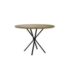 Conjunto de mesa redonda com 4 cadeiras Rafana madeira Ferrugine