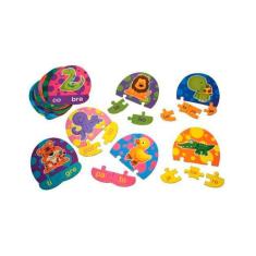 Imagem de Brinquedo Educativo Quebra Cabeça Divisão Silábica 55 Peças