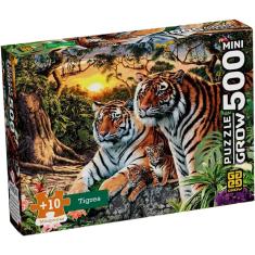 Imagem de Quebra Cabeça Mini Puzzle 500 peças TIGRES Grow