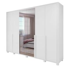 Imagem de Guarda Roupa Easy Space 6 Portas C/Espelho Branco Lopas