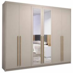 Imagem de Guarda Roupa Casal 6 Portas Espelho Dubai Majestic Fendi     - Vlr Móv