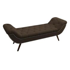Imagem de Recamier Divã Odessa P04 140 cm Suede Marrom TCA 942 - Amarena Móveis