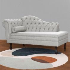 Imagem de Divã 1.50M Lari Para Recepção Consultório Psicologia Sala - Linho - Sv