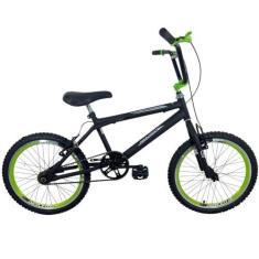 Imagem de Bicicleta Infantil Cross Freestyle Aro 20 Masculina Preto/Verde Neon