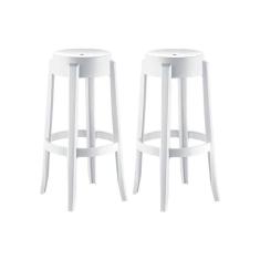 Imagem de Banqueta Sala De Jantar Shine Uz8007 Kit 2 Un Polipropileno Branco - Kappesberg