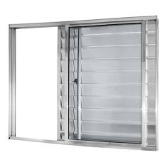 Imagem de Janela Veneziana De Alumínio 1,00X1,50M Atlântica - Prateado