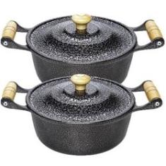 Imagem de Jogo 2 Panelas Caçarolas Aluminio Craqueado n° 28