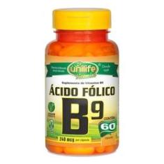 Imagem de Vitamina B9 (Ácido Fólico) - 60 Cápsulas - Unilife