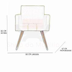 Imagem de Poltrona Decorativa Nina Pés Madeira Suede Marsala