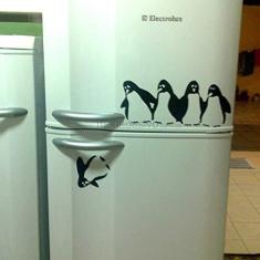 Imagem de Adesivo de Geladeira Equipe Pinguins