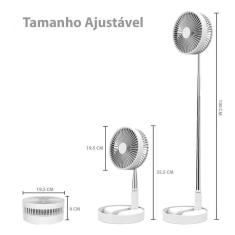 Imagem de Ventilador Portátil Elétrico Dobrável Recarregável Usb Mesa