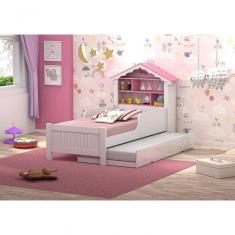 Imagem de Cama Casinha De Boneca C/Cama Auxiliar Nichos Rosa