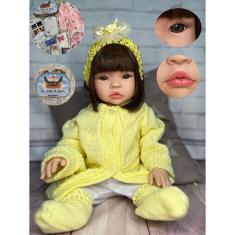 Imagem de Bebe Reborn Boneca 100% Silicone Castanho am Enxoval