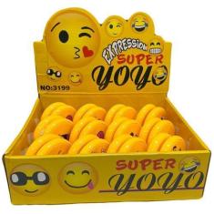 Imagem de Kit 12 Super Ioio Yoyo Smile Colorido Com Luz De Led Infantil - Kbum