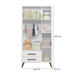 Imagem de Guarda-roupa Q Encanto Retro - Palladium Decor Cor Branco