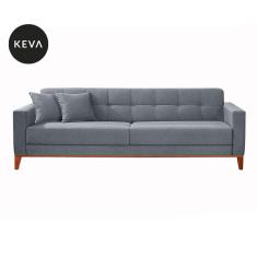 Imagem de Sofá 3 Lugares Falun Capitonê Cinza