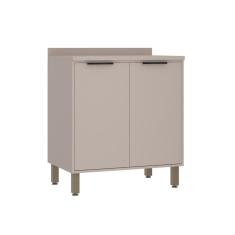 Imagem de Balcão 80cm 2 Portas Com Tampo Stylo Luciane Móveis Cinammon