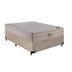 Imagem de Cama Box + Colchão Viúva Molas Ensacadas Airtech 128cm Bege - Suporta